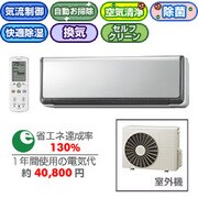 除菌・給気・お掃除エアコン（16畳） RAS-X50X2-S（ステンレスシルバー） ミストでうるおい ステンレス・クリーン 白くまくん