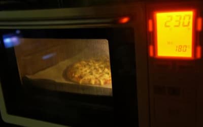 180℃設定のオーブンレンジ