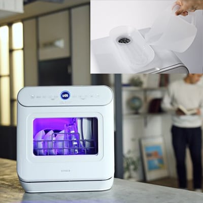 工事不要で水を注げば使えるタンク式