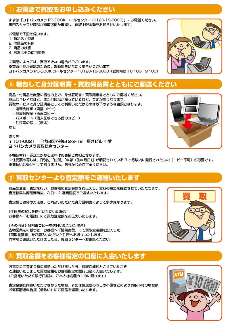 発送買取の流れ
