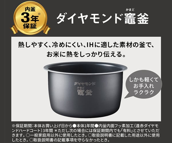 ダイヤモンド竈釜