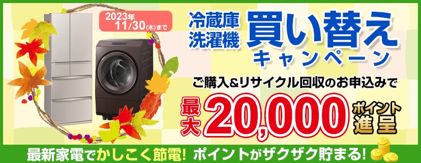 最新家電でかしこく節電！冷蔵庫・洗濯機 節電家電買い替えキャンペーン