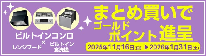 コンロレンジフード食洗機同時購入