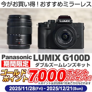 LUMIX G100Dポイントプレゼント