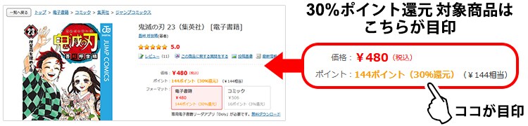 30%ポイント還元キャンペーン