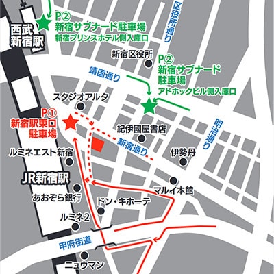 マルチメディア新宿東口　地図