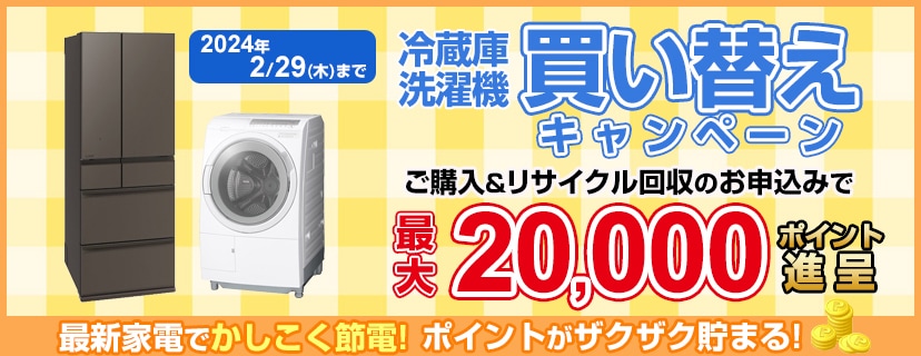 最新家電でかしこく節電！冷蔵庫・洗濯機 節電家電買い替えキャンペーン