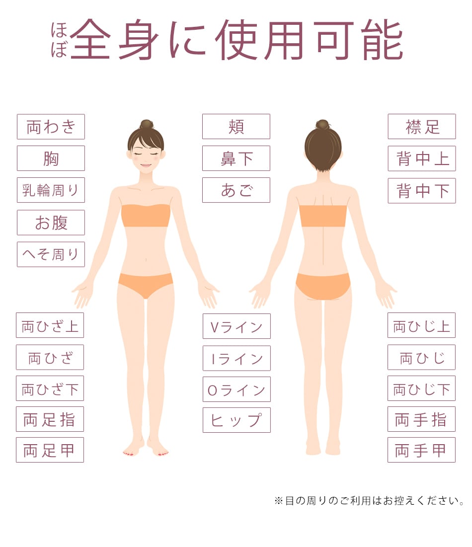 ほぼ全身に使用可能