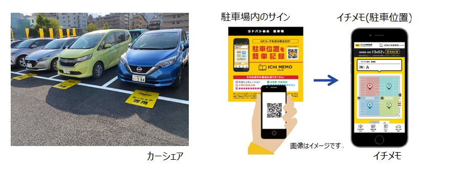 カーシェアリングサービス完備