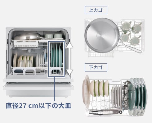 食器や調理器具が入れやすい