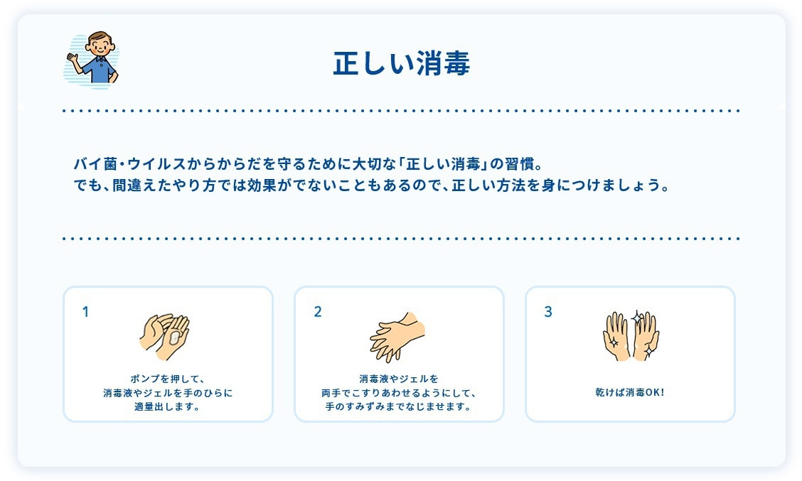 正しい消毒