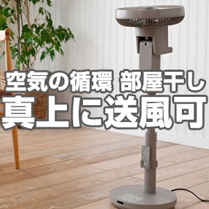 真上に向けて送風可能