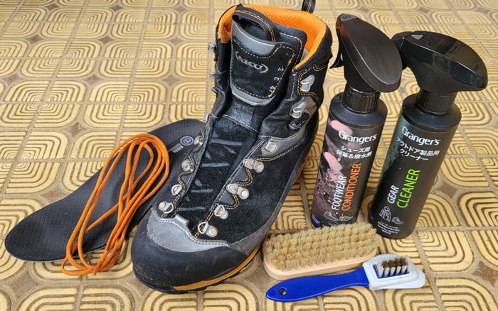 登山靴のメンテナンス