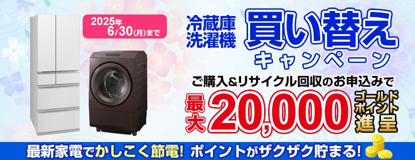 最新家電でかしこく節電！冷蔵庫・洗濯機 節電家電買い替えキャンペーン