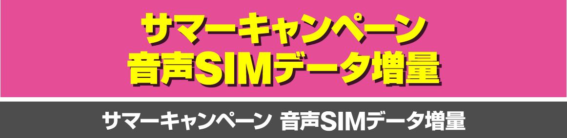 サマーキャンペーン音声SIM増量
