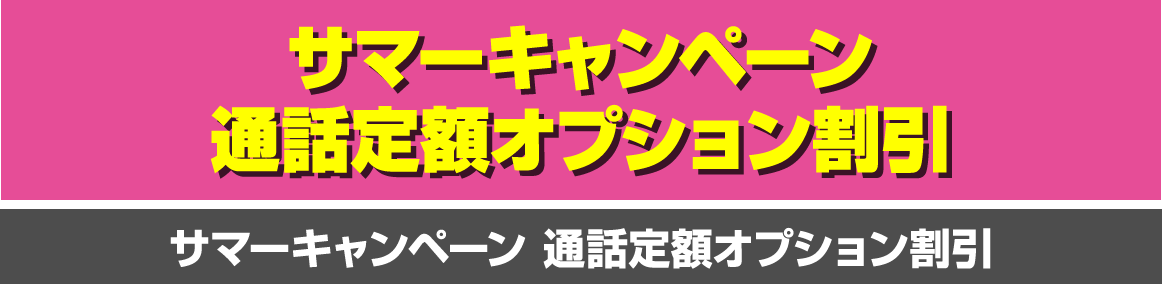 サマーキャンペーン通話定額オプション割引