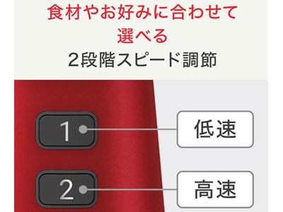 高速回転と低速回転で仕上りが変わります