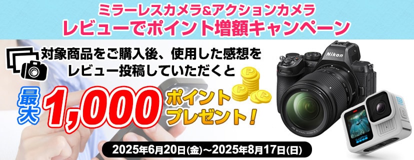 レビュー投稿でボーナスポイントプレゼント