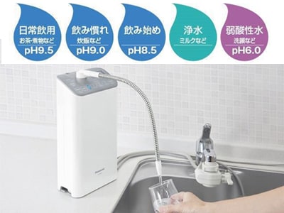 整水器は浄水+pH値の調整が可能