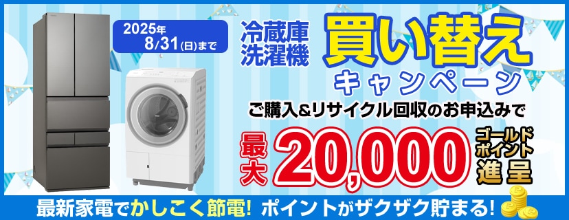 最新家電でかしこく節電！冷蔵庫・洗濯機 節電家電買い替えキャンペーン