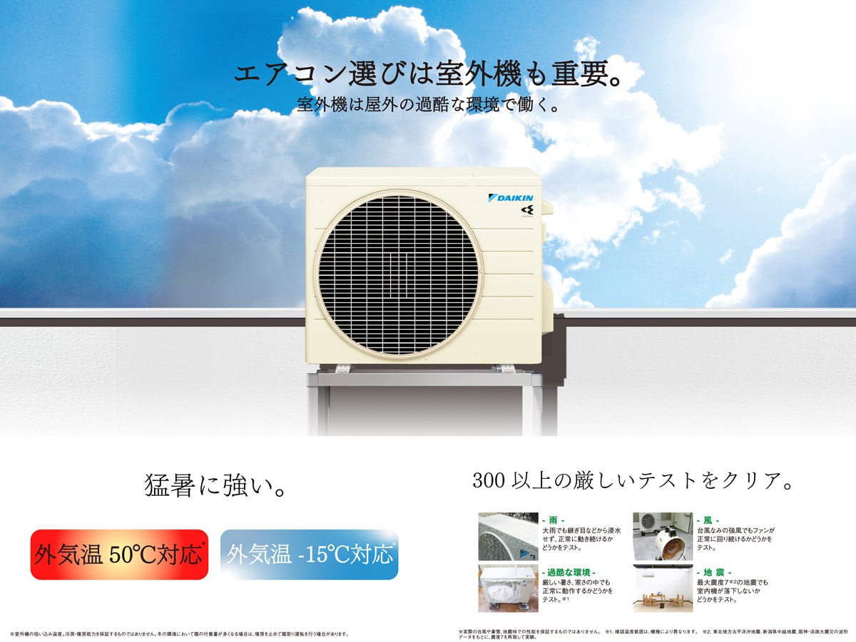 エアコン選びは室外機も重要