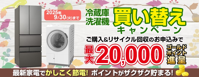 最新家電でかしこく節電！冷蔵庫・洗濯機 節電家電買い替えキャンペーン