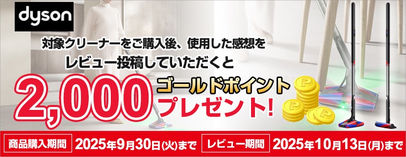 Dyson PencilVac レビュー投稿で2,000円相当のポイントプレゼント